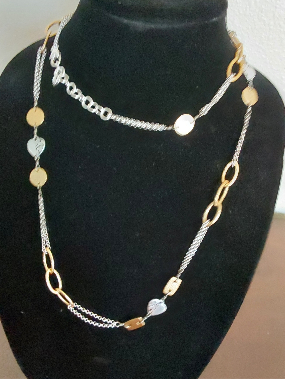 Brighton LONG HEART AND CHAIN LINK NECKLACE‎